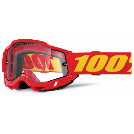 100% Accuri 2 Enduro MTB Goggles Red / Clear Lens