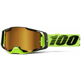 100% Armega Goggle Neon Yellow / Mirror Gold Lens