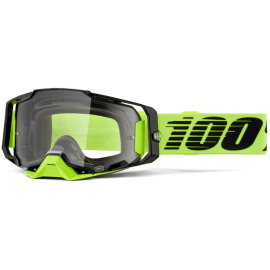 100% Armega Goggles Neon Yellow / Clear Lens