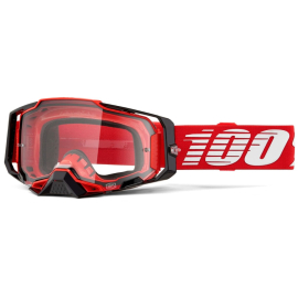 100% Armega Goggles Red / Clear Lens
