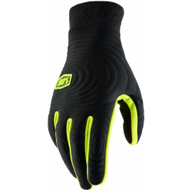 100% Brisker Xtreme Gloves Black / Fluo Yellow S