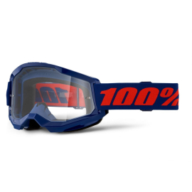 100% Strata 2 Goggle Navy / Clear Lens