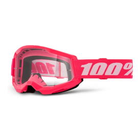 100% Strata 2 Youth Goggle Pink / Clear Lens