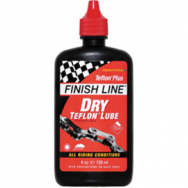 Finish Line Teflon Plus Dry Chain Lube 4 Oz / 120 Ml Bottle