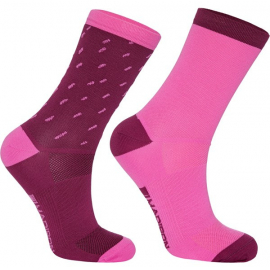 Sportive mid sock twin pack rain drops classy burgundy  bright berry medium