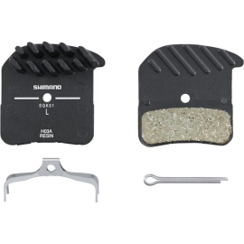 H03A disc pads & spring, alloy back with cooling fins, resin