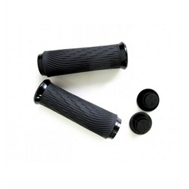 LOCKING GRIPS FOR GRIP SHIFT FULL LENGTH 122MM WITH BLACK CLAMPS AND END PLUG