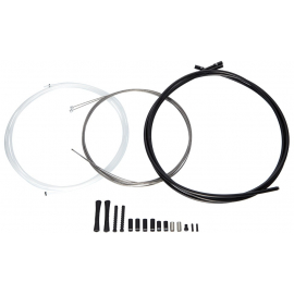 SLICKWIRE PRO ROADMTB SHIFT CABLE KIT 4MM 2X2300MM 11MM ELITE CABLE 4MM REINFORCED LINEAR STRAND  5MM SEAL SYSTEM HOUSING FERRULES END CAPS FRAME PROTECTORS