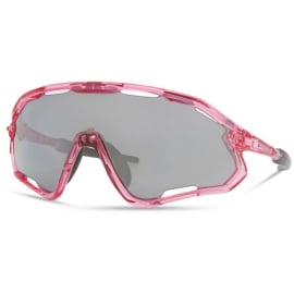 Code Breaker Crystal Gloss Sunglasses-3 Lens Pack-Silver Mirror/Amber/Clear