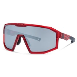 Enigma Crystal Gloss Red Sunglasses - 3 Lens Pack - Black Mirror / Amber / Clear