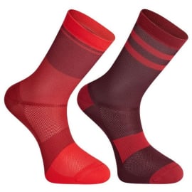 Sportive Mid Sock Twin Pack  and burgundy - EU36-39