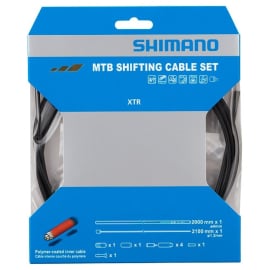 MTB gear cable set for rear only, Polymer coated stainless steel inner